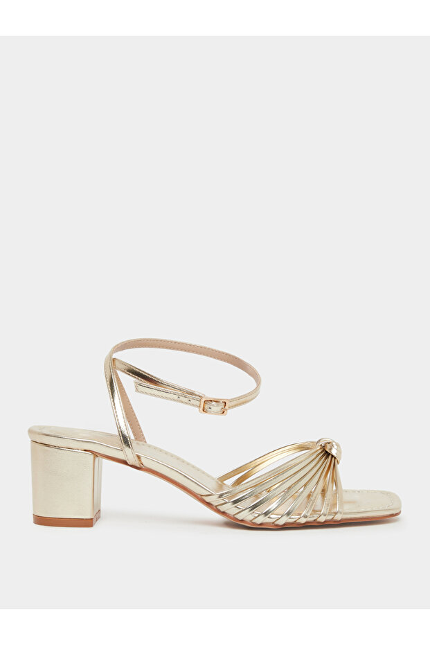 Aanvi Strappy Knotted Block Heel Sandals