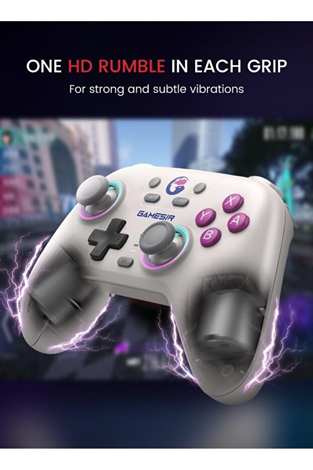 Wireless controller for Switch/PC/iOS/Android. Hall stick, RGB lighting, 1200mAh charging, turbo, motion control, wake-up. - 6