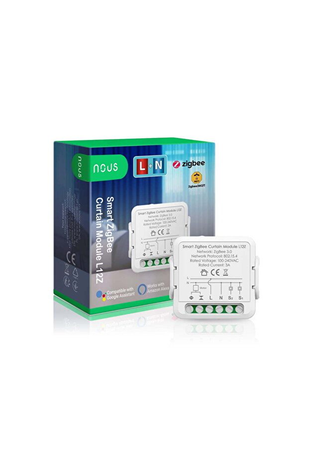 Smart switch for curtains and drapes, Nous, ZigBee, Smart Curtain 1/2 channels, L12Z - 1