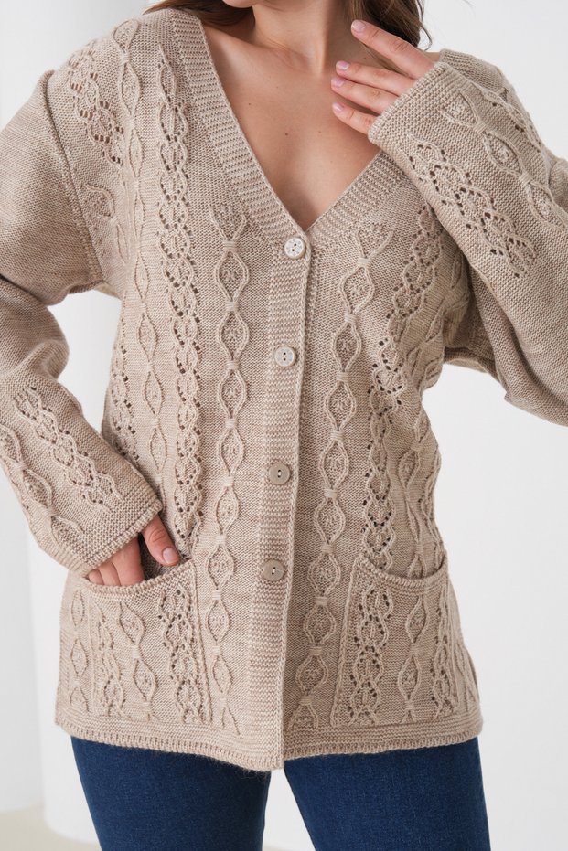 Mother Women's Knitwear Pocket Detailed Wool Cardigan