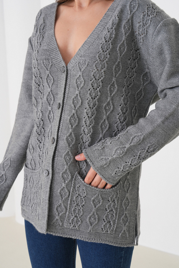 Mother Women's Knitwear Pocket Detailed Wool Cardigan