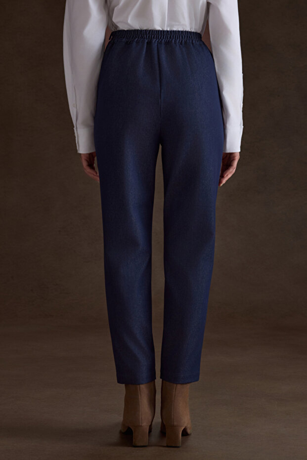 Denim Görünümlü Pantolon - 5