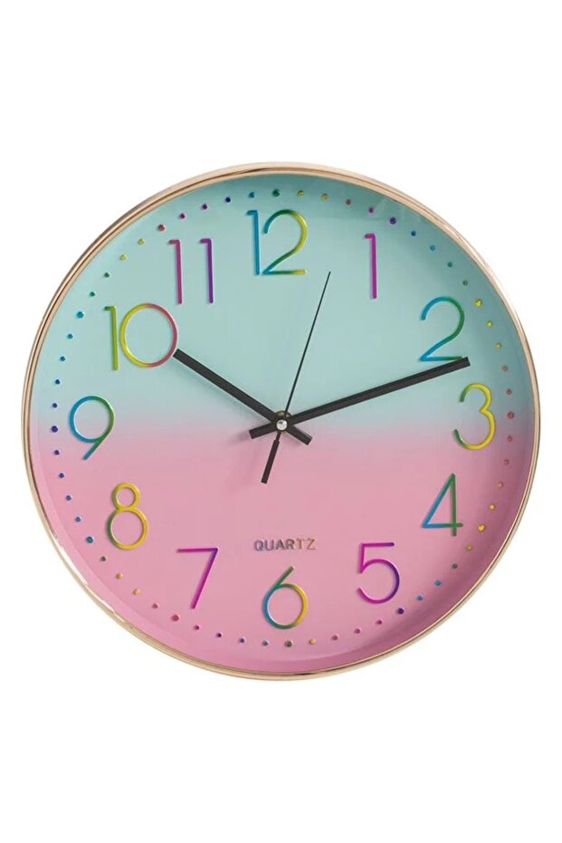 Decorative wall clock, diameter 30 cm, Multicolor - 7