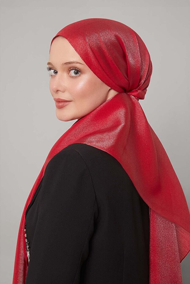 Fuşya Simli Bodrum Şal - 3