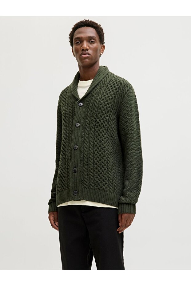 Strickjacke Einfarbig Strickjacke - 1