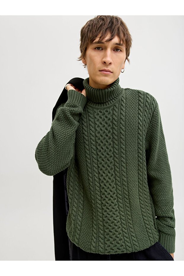 Rollkragenpullover Einfarbig Rollkragenpullover - 7