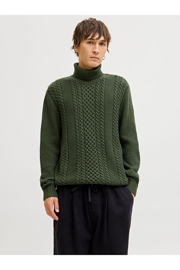 Rollkragenpullover Einfarbig Rollkragenpullover - 1