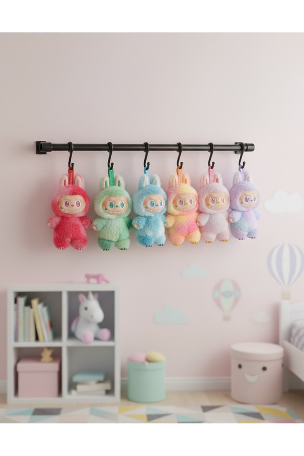 Labubu Koleksiyon Askısı – 52 cm | Duvar Tipi Oyuncak ve Figür Askılığı labubu - 3