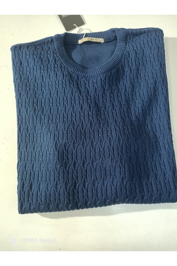 Yamak Knitwear Steel Knit Wool O-Neck Sweater