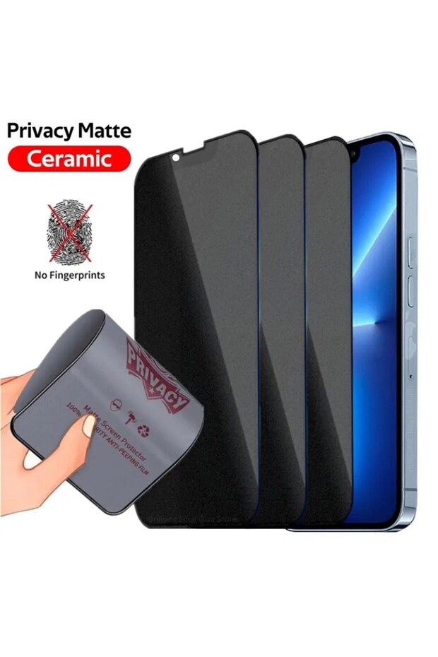 Apple iPhone 15 Plus Privacy Matte Ceramic Screen Protector - 6