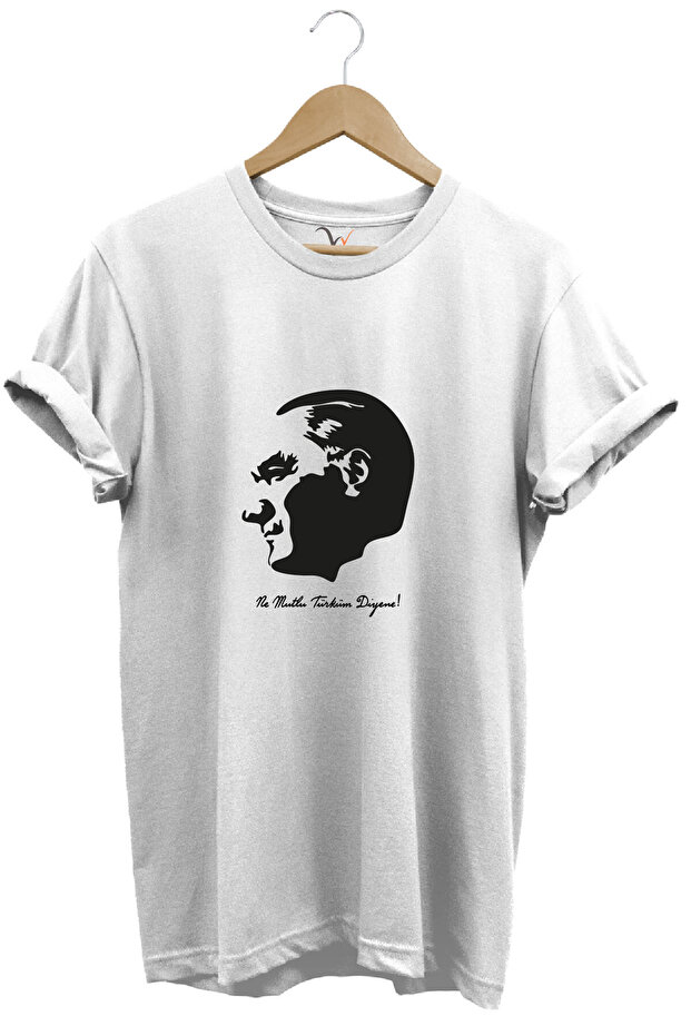 October 29Th, Atatürk and Saying, "I Am a Happy Turk!" Text Printed Regular Fit Crew Neck T-Shirt