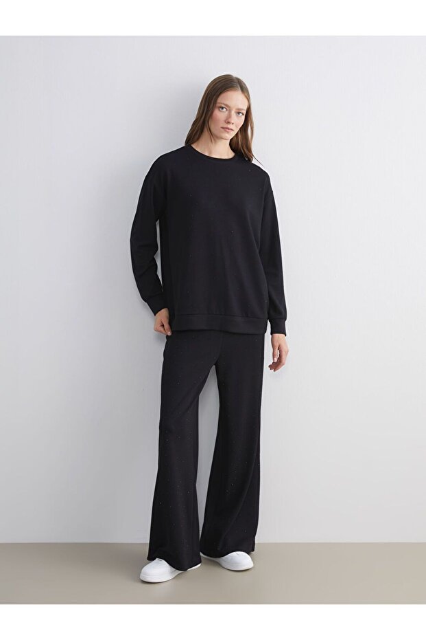 Women's Wide Leg Sweatpants with Elastic Waist