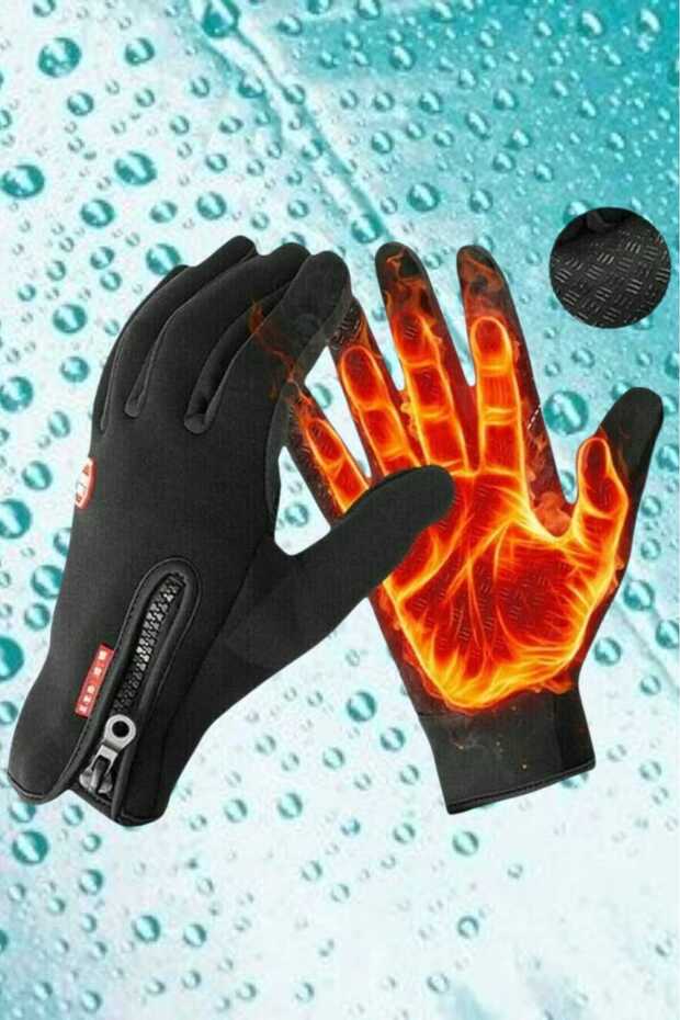 Unisex Windproof and Waterproof Anti-Slip Touch Screen Thermal Gloves