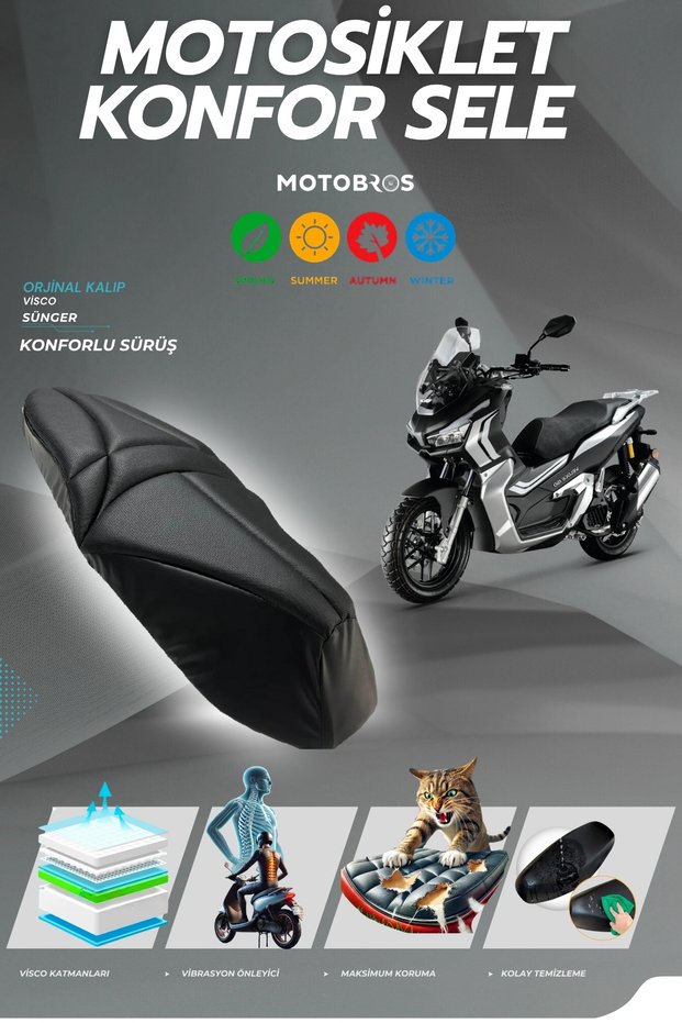 Rks Veloce Comfort Seat Motorcycle Seat Cover Visco Sponge Seat Cover