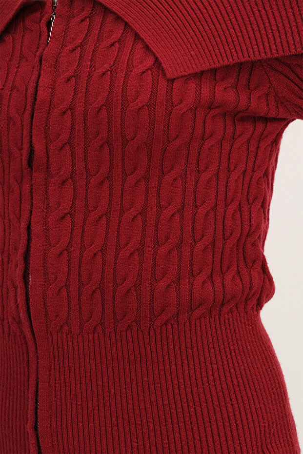 Çift Fermuarlı Triko Hırka H2933 - 3