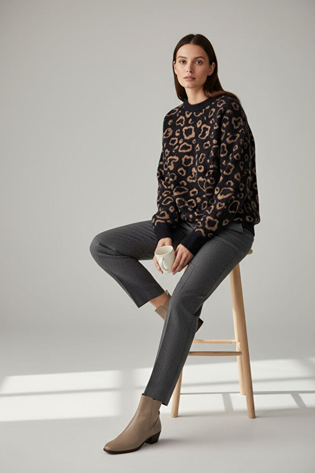 سترة ناعمة بنمط الفهد - 5