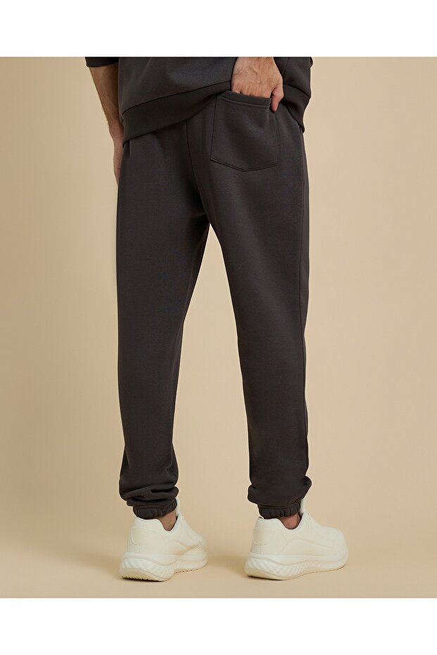 Solid Joggers with Drawstring Waist - 4