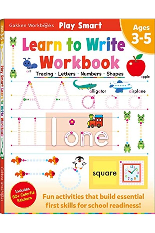 Play Smart Learn To Write Workbook Ages 35 Tracing Letters Numbers Shapes