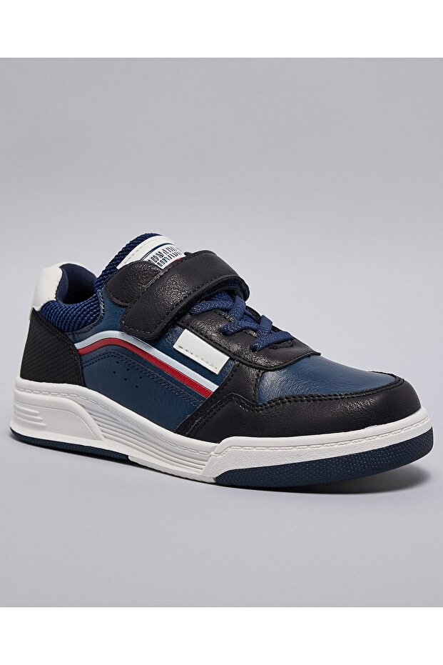Navy Blue Boy Color Block Casual Shoes