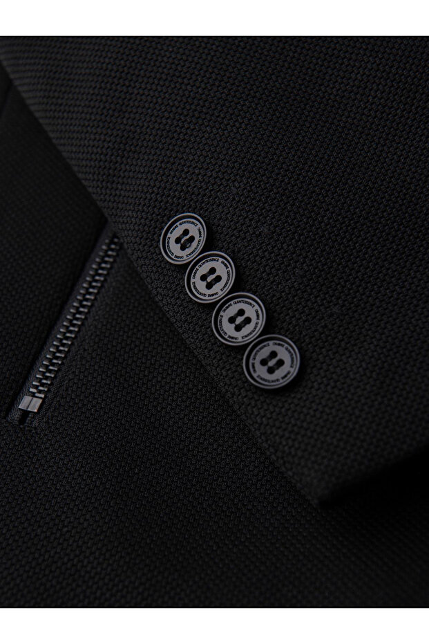 Pánský kabát s vysokým límcem - černý V1 OM-COWC-0136 - 8