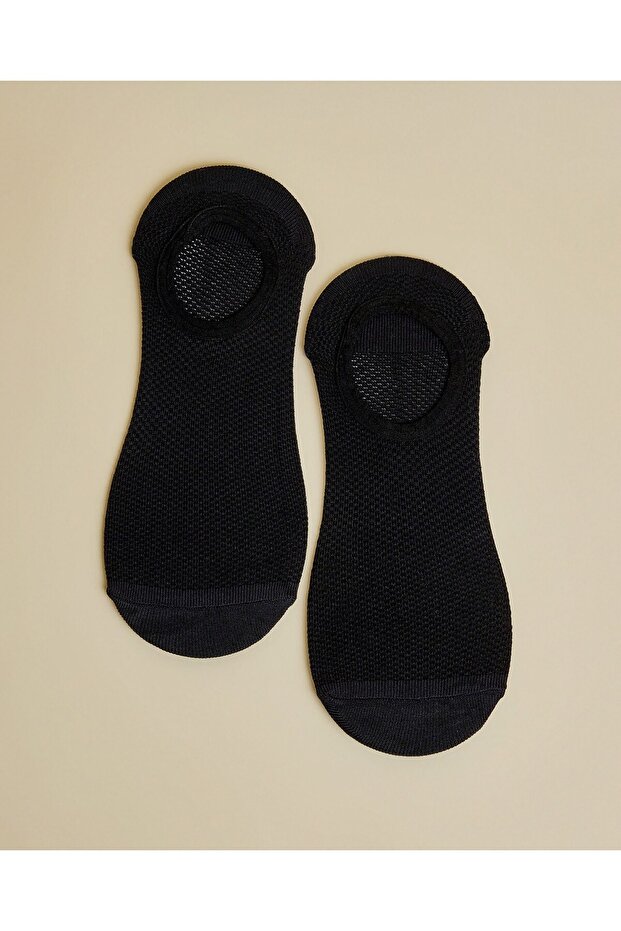 جوارب رجالية سوداء سادة غير ظاهرة، عبوة من 3 قطع - 3