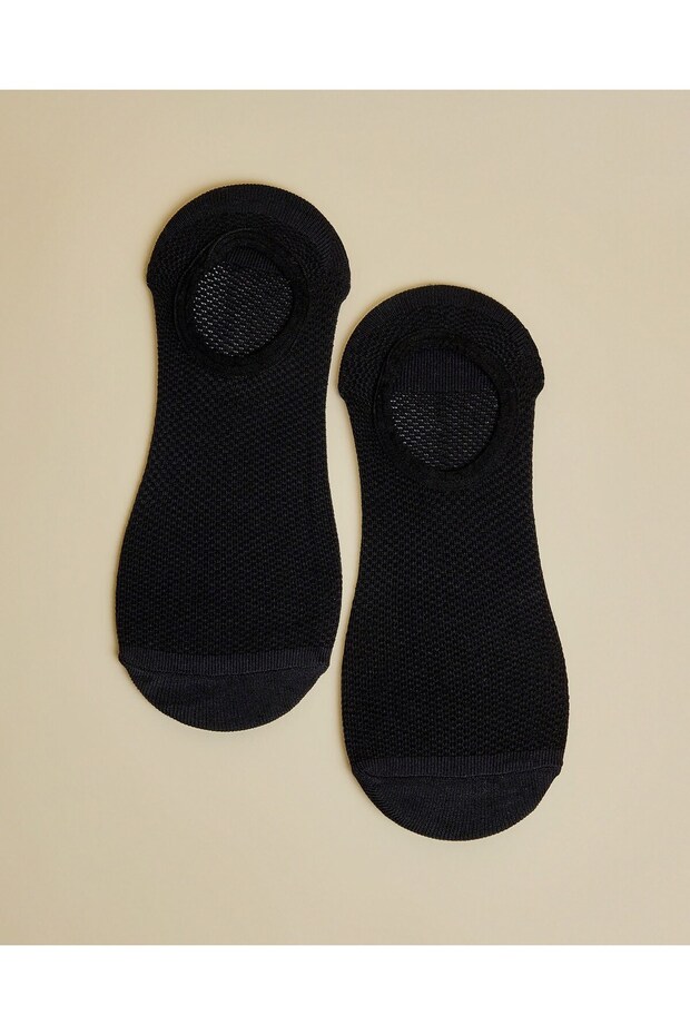 جوارب رجالية سوداء سادة غير ظاهرة، عبوة من 3 قطع - 4