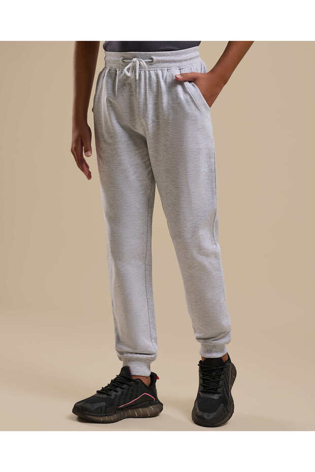 Solid Joggers with Drawstring Waist - 2