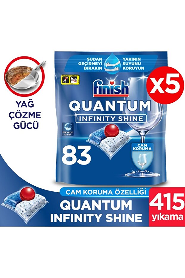Quantum Infinity Shine 415 Kapsül Bulaşık Makinesi Deterjanı Tableti (5 x 83 Kapsül) - 2