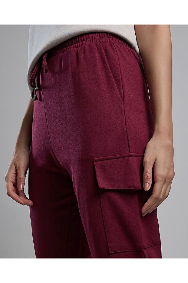 بنطال رياضي سادة مع خصر برباط - 5