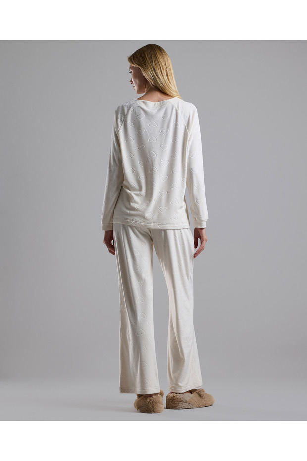 طقم بيجامة بأكمام طويلة بتصميم ذاتي - 3