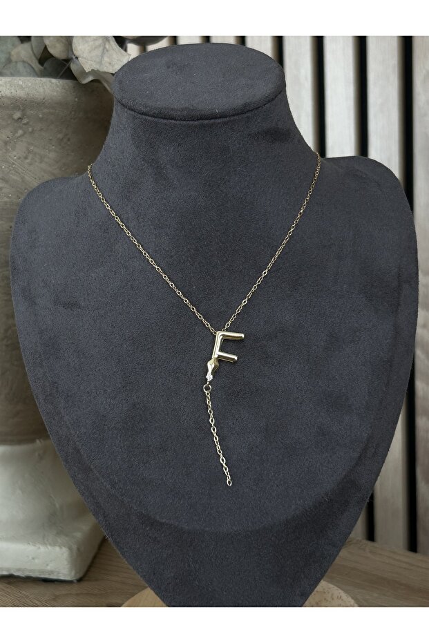 Letter F Steel Necklace