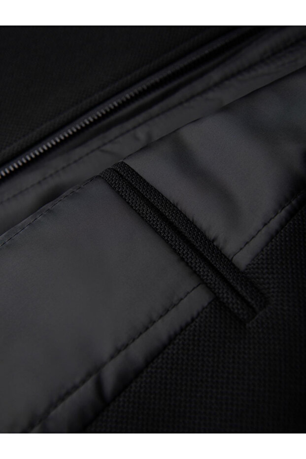 Pánský kabát s vysokým límcem - černý V1 OM-COWC-0136 - 9