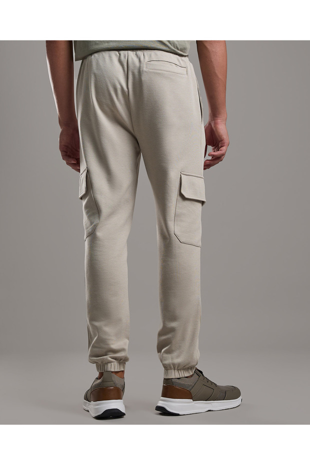 بنطال رياضي سادة مع خصر برباط - 5