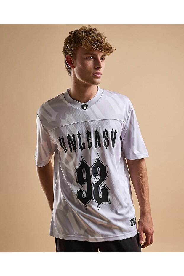Printed Active T-Shirt with Crew Neck and Short Sleeves