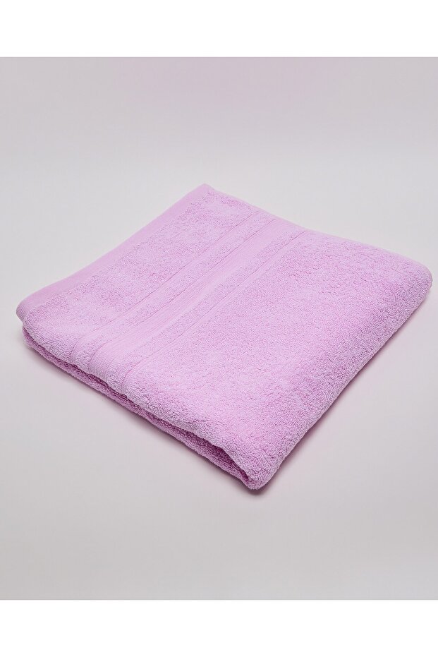 Pink Unisex Textured Bath Towel
