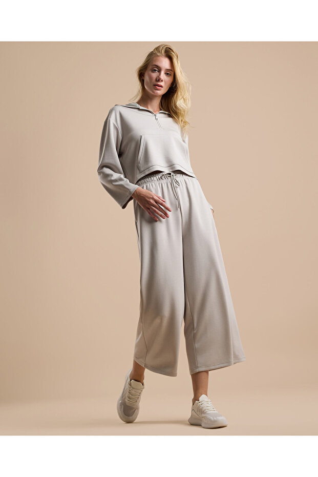 Solid Trackpants with Drawstring Waist - 1