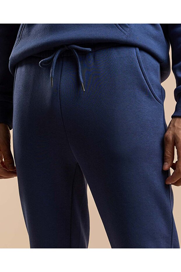 Solid Joggers with Drawstring Waist - 4