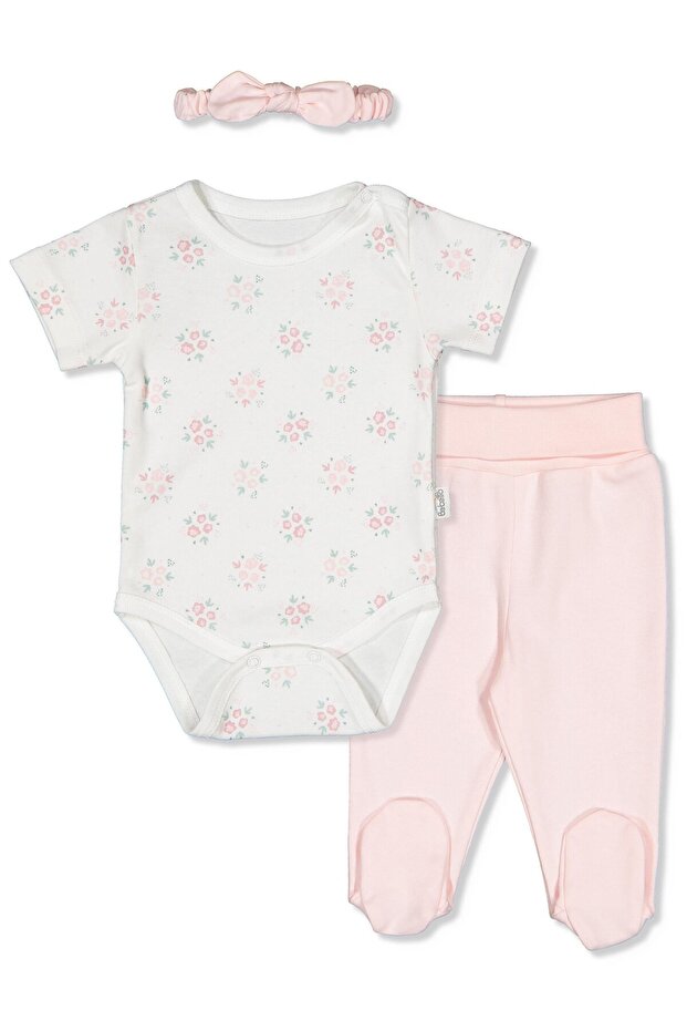 Interlock Body Set 3-Piece (Flowers/25) Salmon