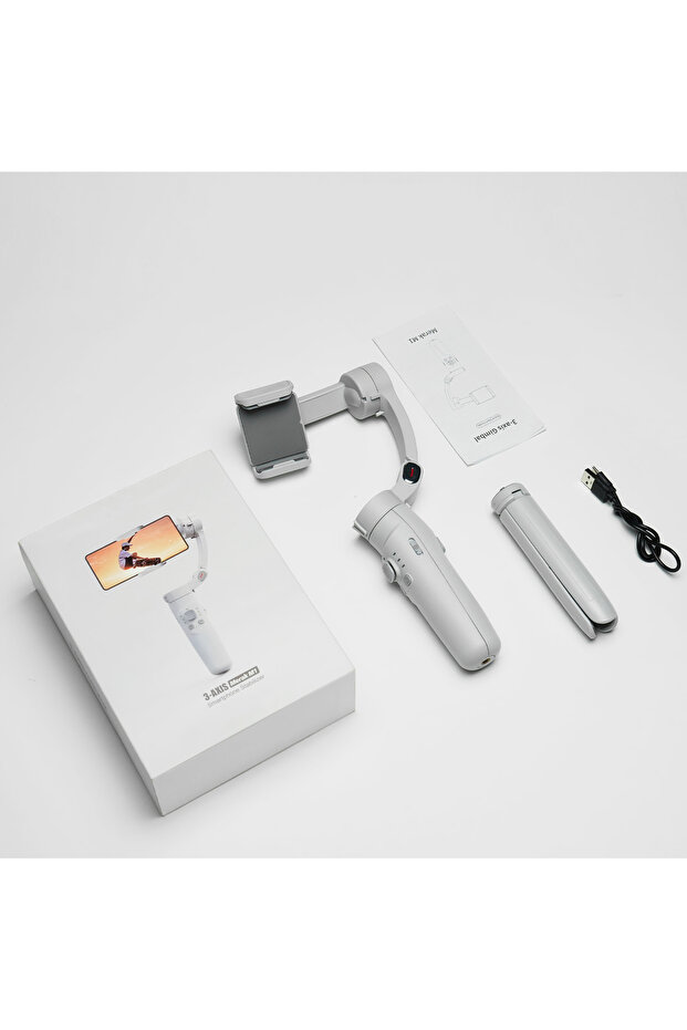 Mobile Phone 3-Axis Handheld Gimbal Stabilizer with Selfie Stick & Tripod
