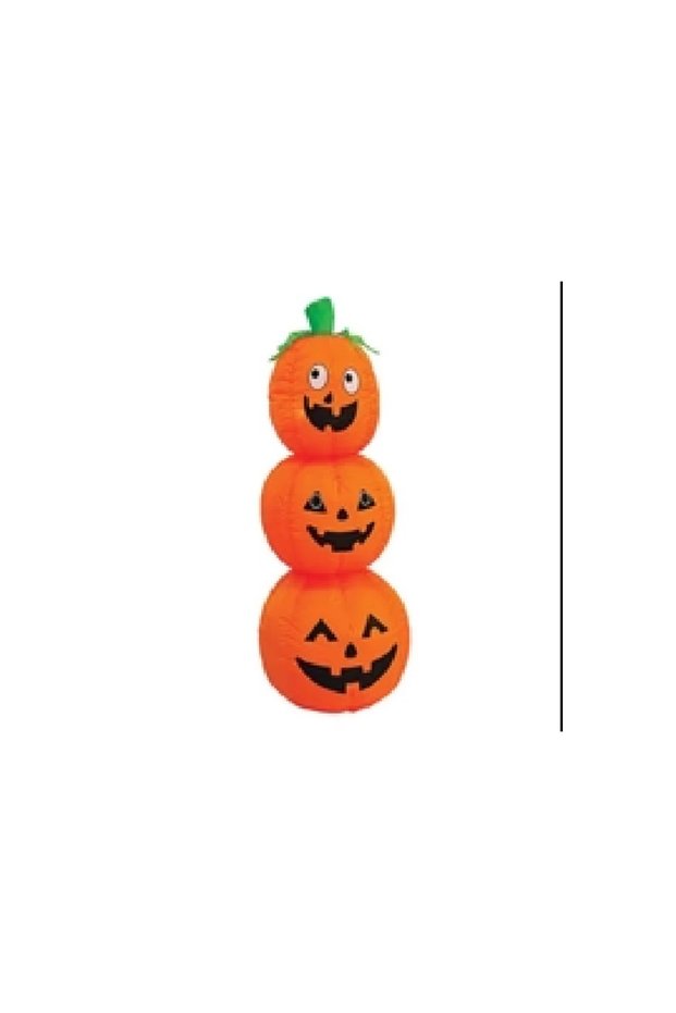 Halloween Inflatable Pumpkin Stack with LED Light Toy - 122 cm (Ages 5+)