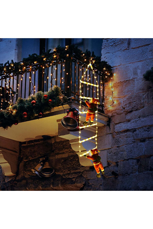 Christmas LED String Lights with Accessories, Warm Light, 1 M Length, 4 Steps, 72 Lights, 8 Modes, S - 3