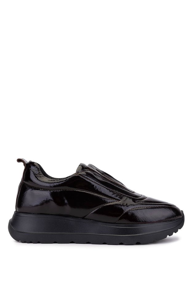 Women's Genuine Leather Brown Sneakers & Sports Shoes