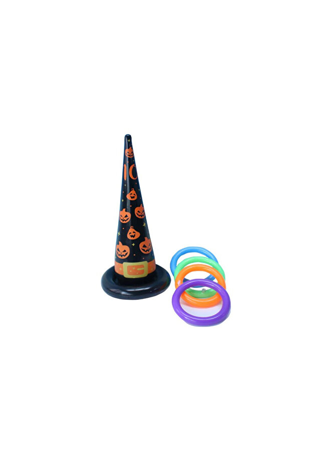 Halloween Inflatable Witch Hat Ring Toss Game Decoration