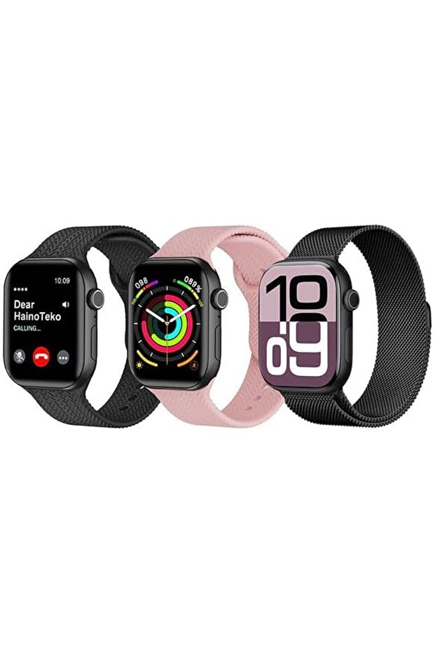 SQ17 Smart Watch with AMOLED Display 3 Pair Straps and Wireless Charger Designed for Ladie - 1