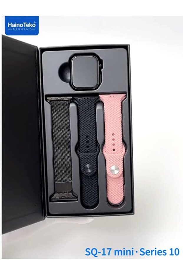 SQ17 Smart Watch with AMOLED Display 3 Pair Straps and Wireless Charger Designed for Ladie - 3