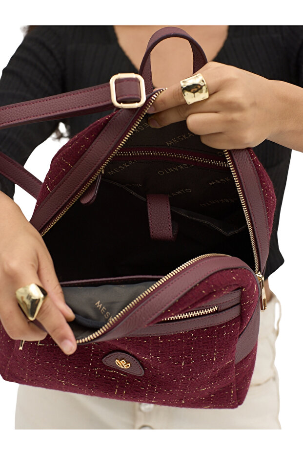 حقيبة ظهر نوفا من الجلد التويد - 5