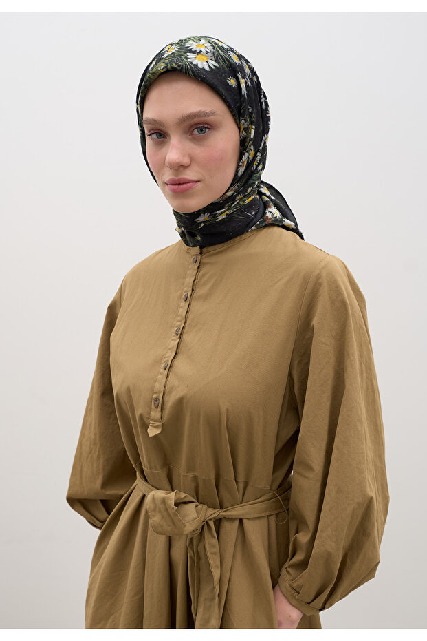 وشاح تيني دايز بنمط قطن فيسكوز أسود - 3