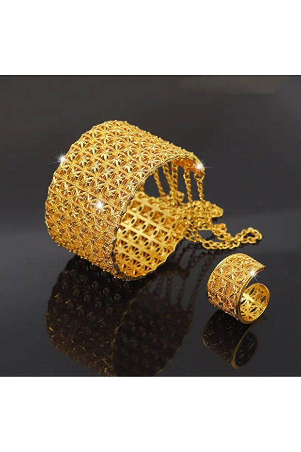 ALTIN KAPLAMA KELEPÇE SET - 5