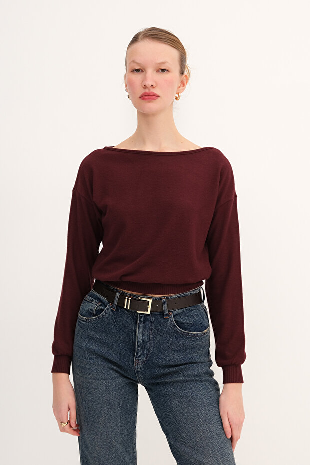 Kayık Yaka Basic Bluz B12260 - 1