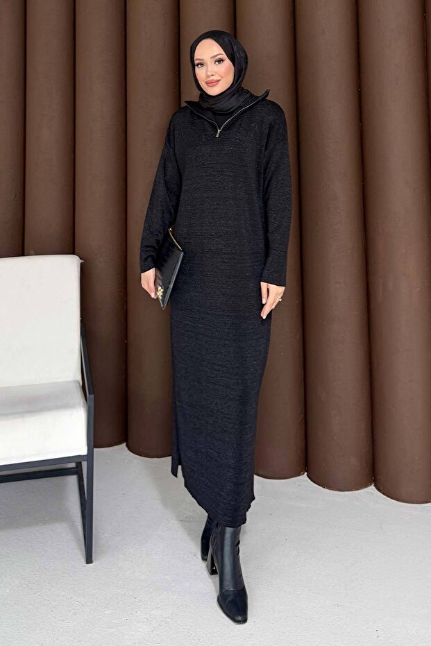 Simli Triko Elbise 32-7510 - 4